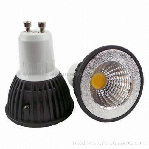 GU10 COB High Power Spotlight, 5W Power, 380lm, 85 to 260V AC Voltage, 80Ra Color Rendering Index